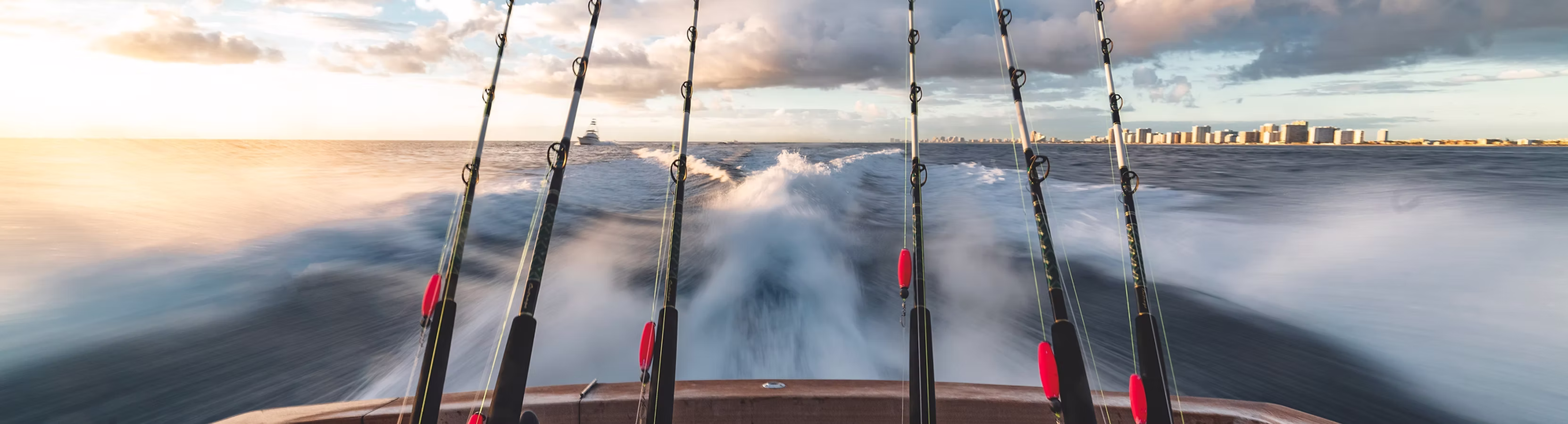Sports fishing boat departing Puerto Rico marina