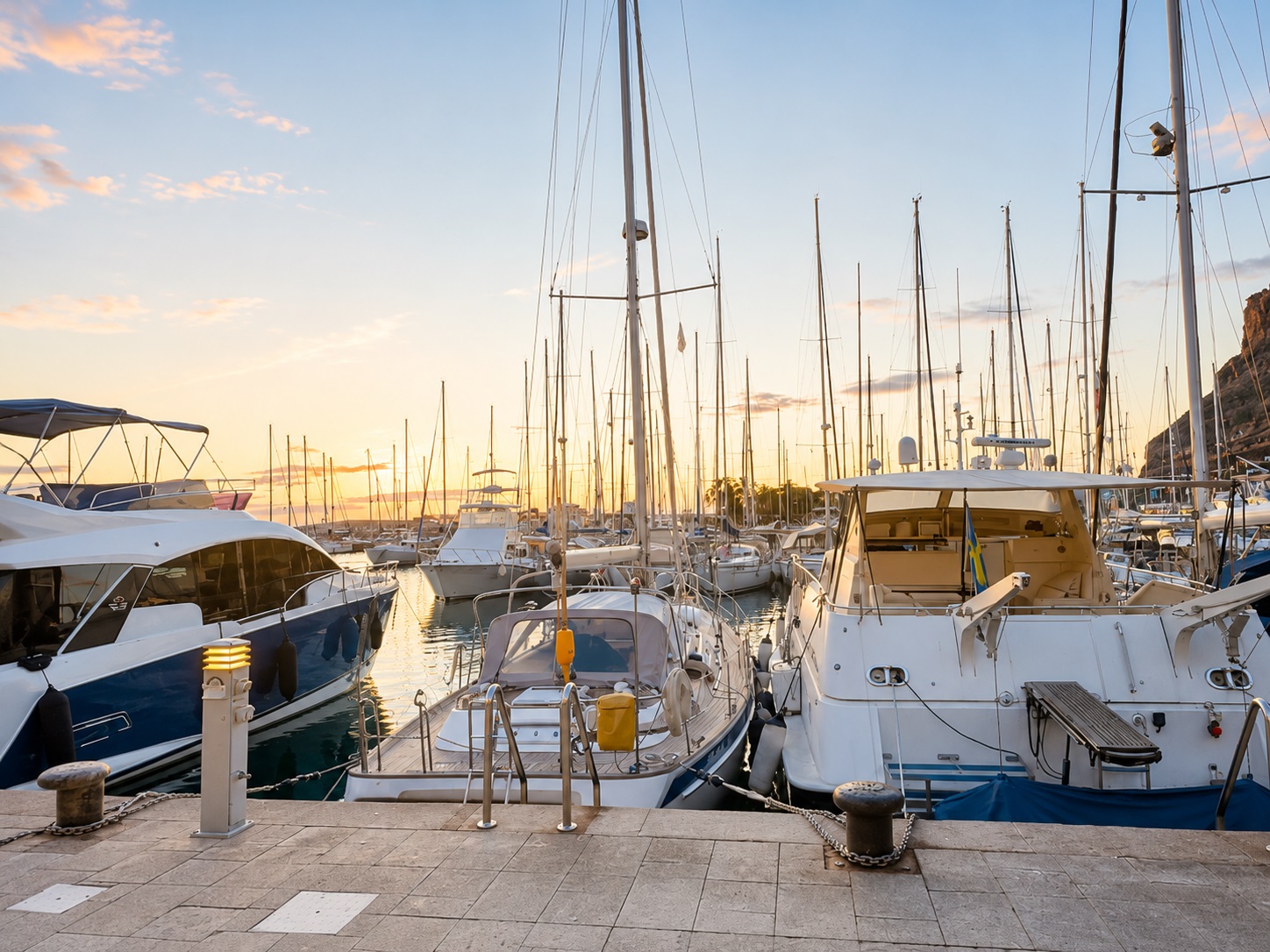 The marina near Puerto Rico, Gran Canaria